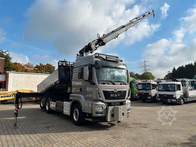 Autokran MAN 28.500 TGS 3Skipper + Fassi 395 Kran+Greifer 6x2