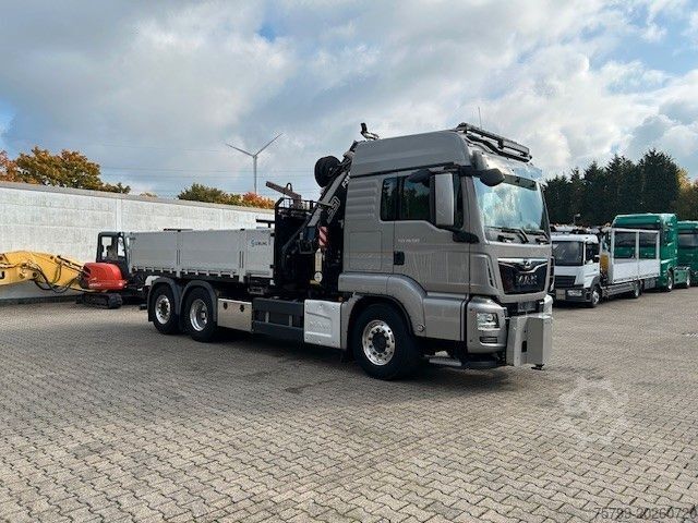 Truck mounted crane MAN 28.500 TGS 3Skipper + Fassi 395 Kran+Greifer 6x2