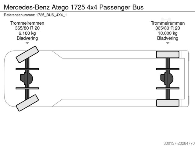 Coach Mercedes-Benz Atego 1725 4x4 Passenger Bus
