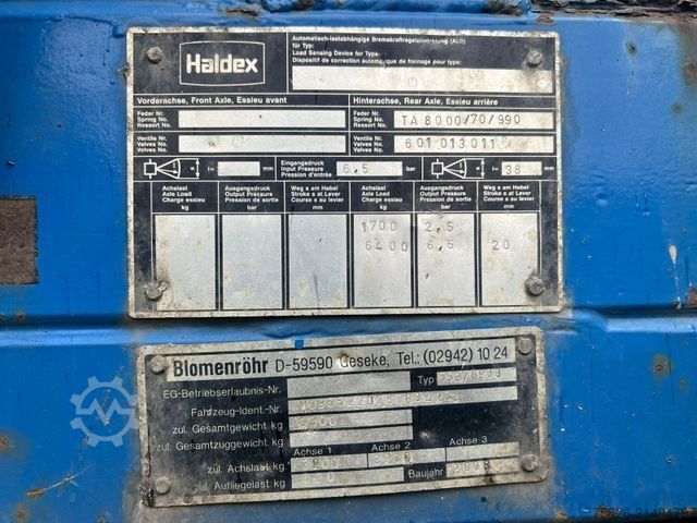 Low loader trailer BLOMENRÖHR 552/6900 Tieflader*Rampe*5T Nutzlast*