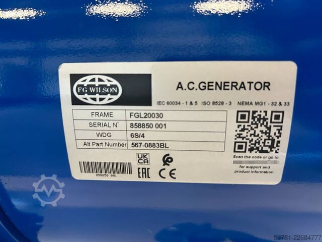 Generator set FG Wilson P33-3 - 33 kVA Open Genset - DPX-16003-O