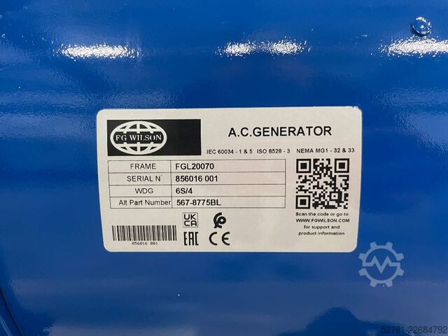 Generator set FG Wilson P55-3 - 55 kVA Open Genset - DPX-16005-O
