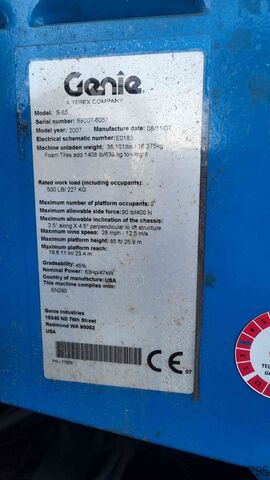 Teleskop-Arbeitsbühne Genie S 85