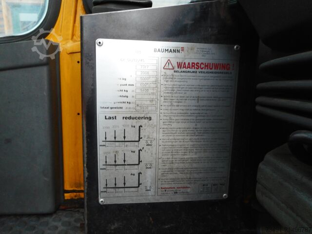 Side loader forklift Baumann GX50/12/45 ZV + Einzelgabelhub