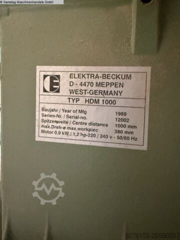 Drechselmaschine ELEKTRA-BECKUM HDM 1000