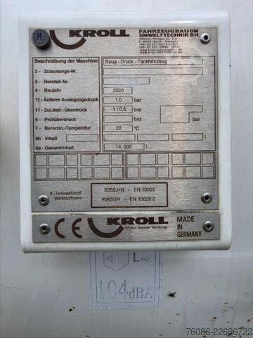 Saugfahrzeug MAN TGS 28.470 KROLLCOMBI K14.0/28P!! 89dkm en 2292...