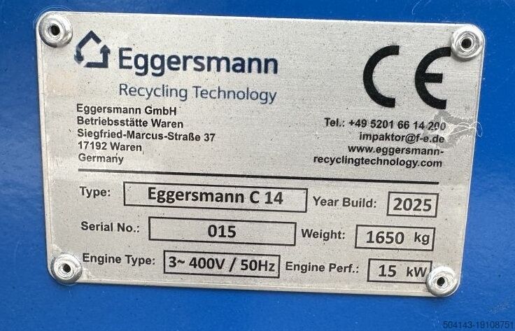 Container attachment shredder Eggersmann C14