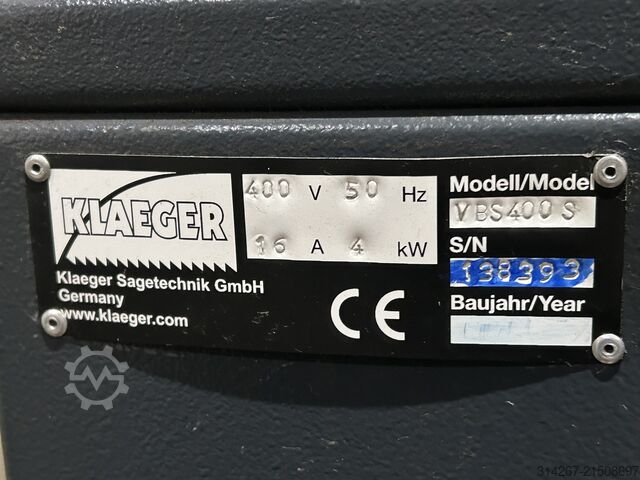 Bandsäge Klaeger VBS 400S