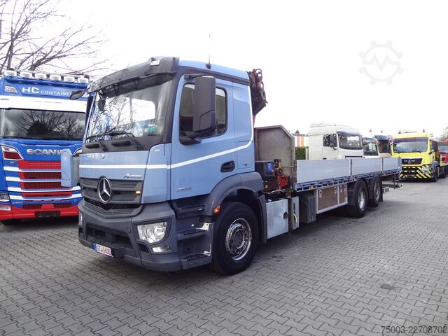 Truck mounted crane Mercedes-Benz Actros 2533 6X2 HMF 1820 Langmaterial