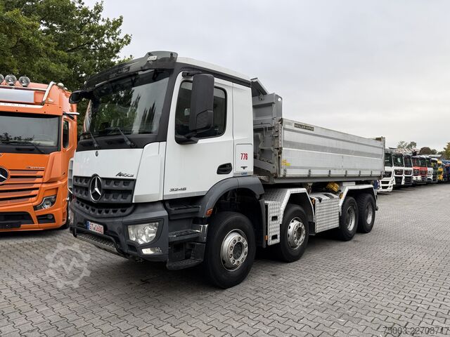 Three-sided tipper truck Mercedes-Benz Arocs 3246K 8X4 Meiller