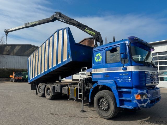 Autokran MAN TGS 26.400 6x2 Kipper + Kran LogLift F105Z77A
