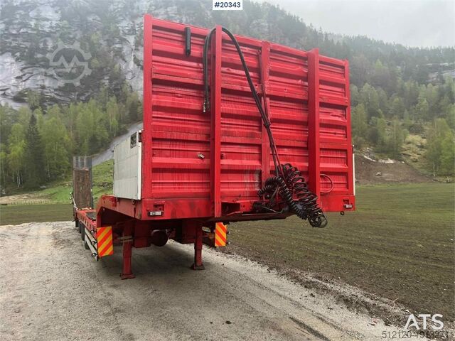 Low loader Damm SE-51M 3 axle Machine trailer w/ hydraulic driving