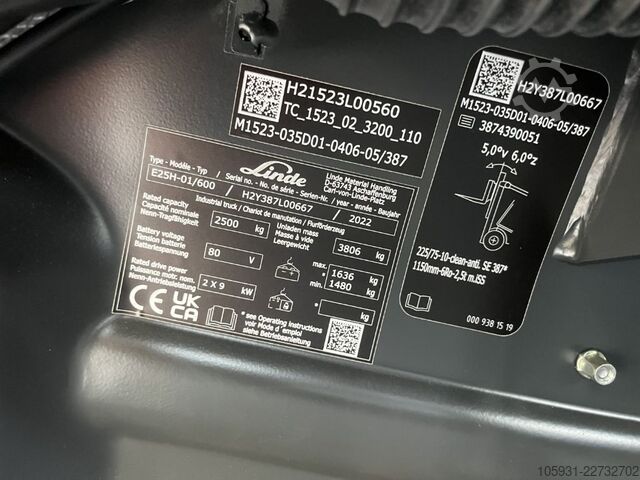 Elektro 4 Rad-Stapler Linde E25H-01/600