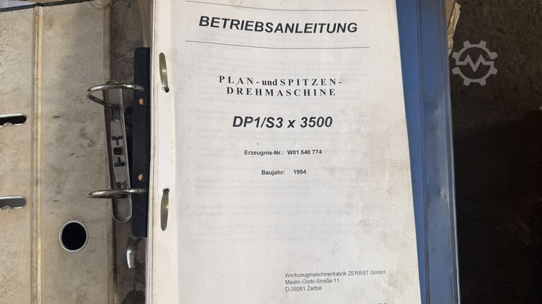 Plandrehmaschine WMW Zerbst DP1 / S3 x 3500