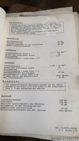 Plandrehmaschine WMW Zerbst DP1 / S3 x 3500