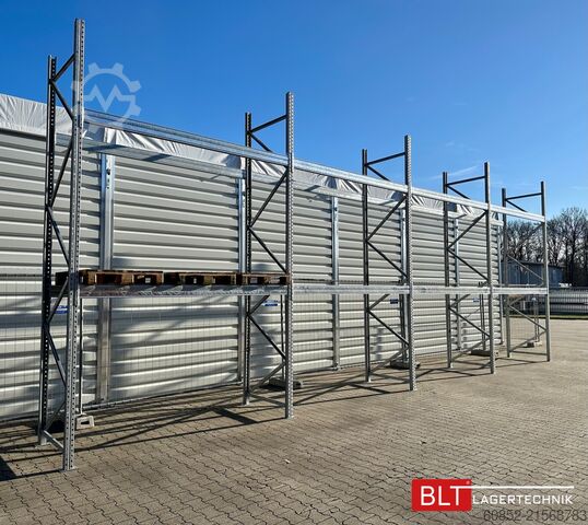 Palettenregal 11,2 lfm Palettenregale für Außenbereich H: 4,5m , 3000 kg Fachlast , FVZ