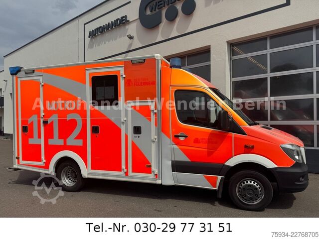 Fire truck MERCEDES-BENZ Sprinter 516 CDI RTW WAS Koffer Fahrtrage+Sessel