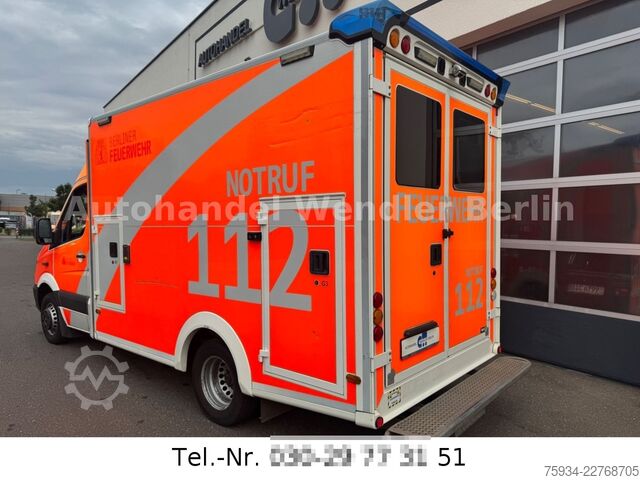 Fire truck MERCEDES-BENZ Sprinter 516 CDI RTW WAS Koffer Fahrtrage+Sessel