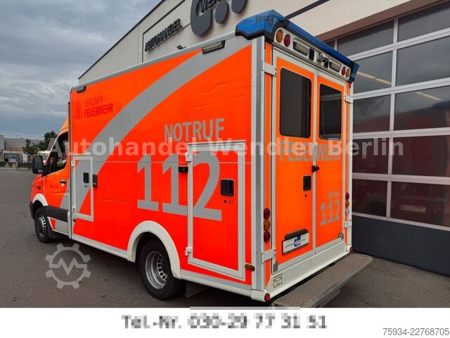 Fire truck MERCEDES-BENZ Sprinter 516 CDI RTW WAS Koffer Fahrtrage+Sessel