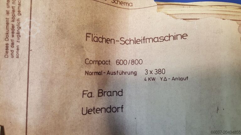 Flach-Schleifmaschine Brand Compact 600/800