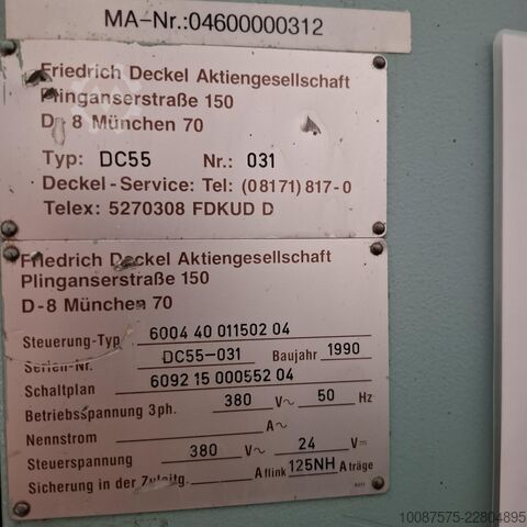 Werkzeugfräse Deckel DC55