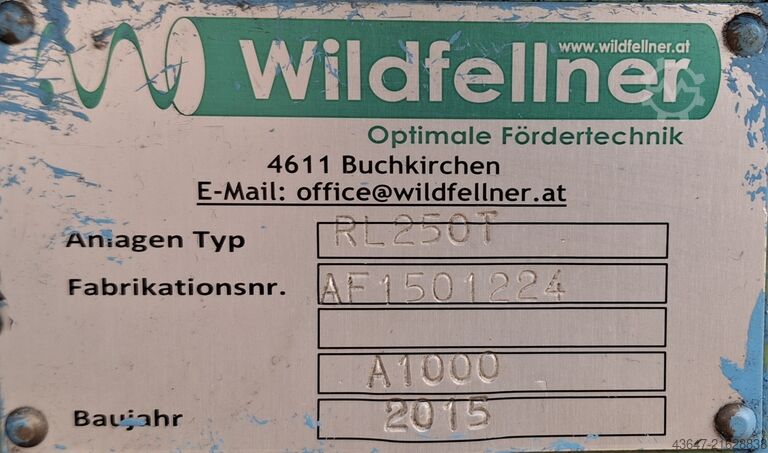Schneckenförderer, Austragsschnecke Wildfellner RL250T