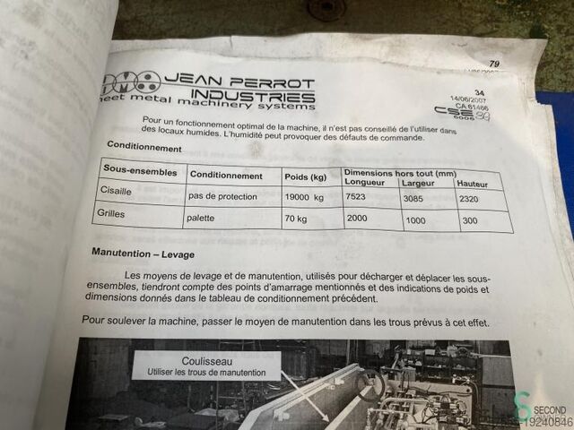 Blechscheren Jean Perrot CSE 6006 2007 Perrot CSE 6006