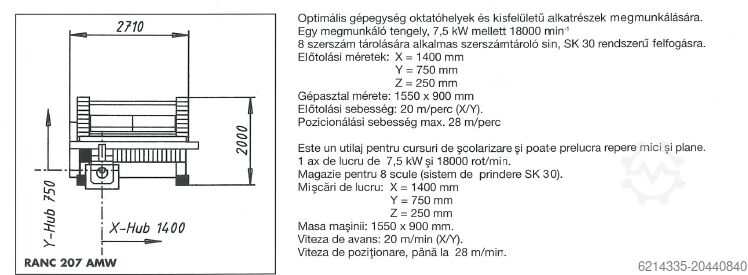 Bearbeitungszentrum Reichenbacher RANC207AMW