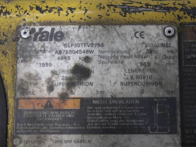 LPG Forklifts Yale GLP 30 TF  V2795