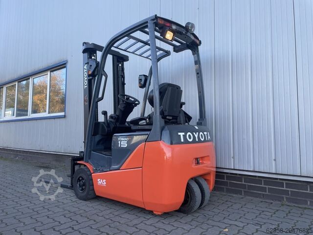 Electric 3-wheel forklift Toyota 8FBET15 | AKKU NEU 2026 | Neue Bereifung