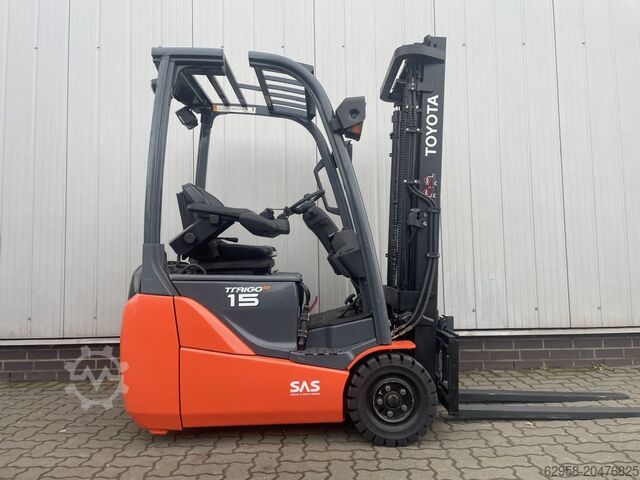 Electric 3-wheel forklift Toyota 8FBET15 | AKKU NEU 2026 | Neue Bereifung