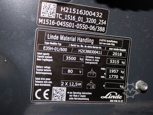 Elektro 4 Rad-Stapler Linde E 35 H