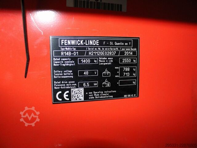 Schubmaststapler Linde R 14 B  1120