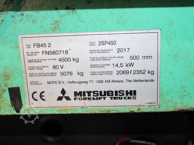 Electric 4-wheel forklift Mitsubishi FB 45 2   2SP450