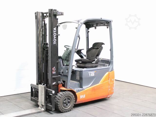 Electric 3-wheel forklift Toyota 8 FBE 18 T