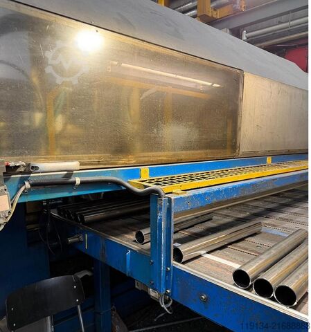 RATTUNDE automatische Linie zum Schneiden, Entgraten, Anfasen, Längenkontrolle und Verpacken. RATTUNDE Fully automatic complete cutting deburrring cha...
