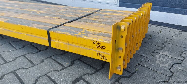 Hochregallager  Palettenregaltraverse META Thyssen  K: 100 x 50 mm lichte Weite: 3.600 mm