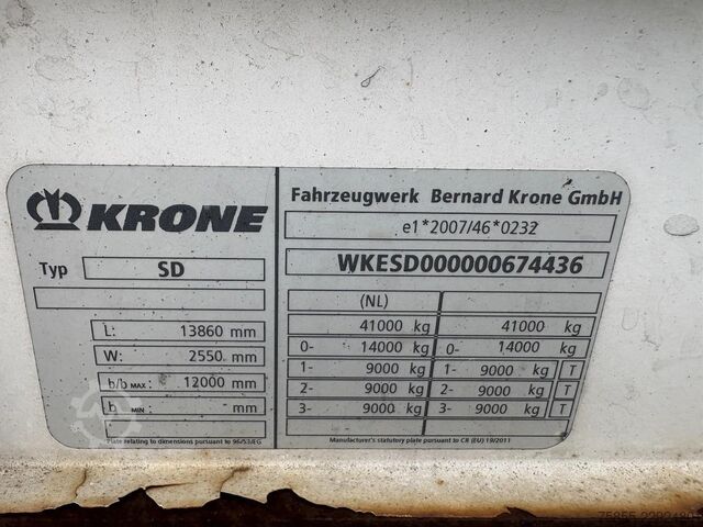 Curtain sided Krone N/A Steering-Lenkung / BPW Disc / Loading Lift ...