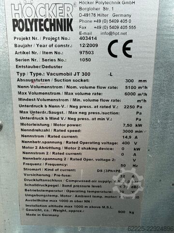 Höcker mobile extraction system Höcker Polytechnik Vacumobil JT 300