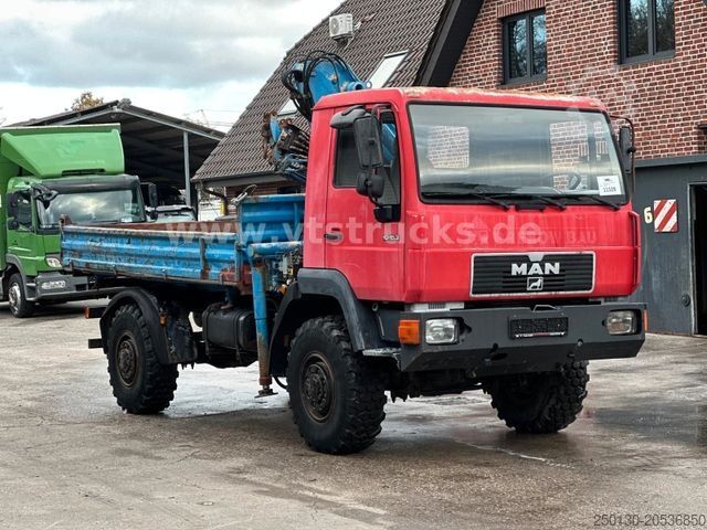 Kipper LKW MAN 10.153 LAEC 4x4 Atlas-Ladekran DSK
