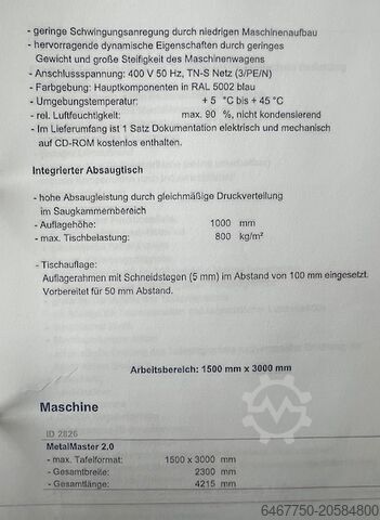 Plasma cutting machine Messer DFP4-SP-MetalMaster 2.0 (3015)