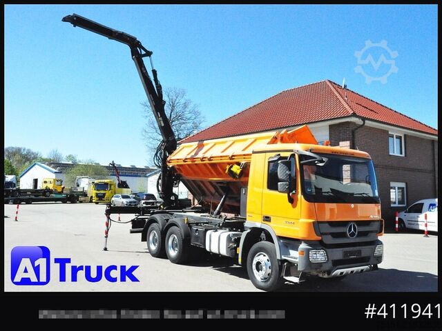 Truck mounted crane MERCEDES-BENZ 3344 MP3 Actros 6x4 Meiller Jonsered 1300 RS