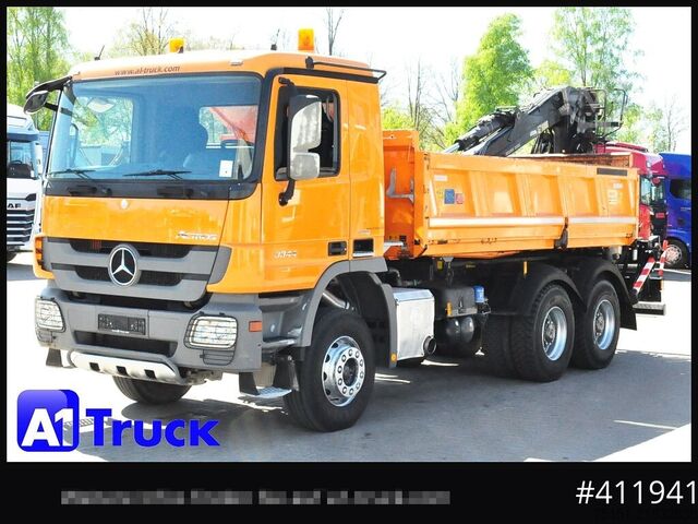 Truck mounted crane MERCEDES-BENZ 3344 MP3 Actros 6x4 Meiller Jonsered 1300 RS