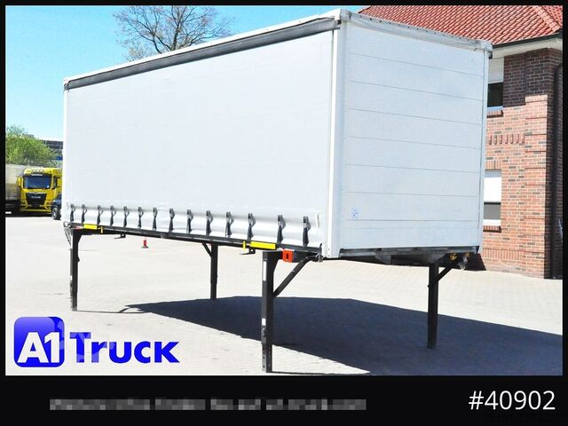 Swap body with flatbed & tarp WECON WPR 745, verzinkt, 2520 innen, Code XL, neue Plane