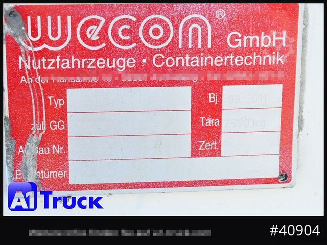Swap body with flatbed & tarp WECON WPR 745, verzinkt, 2520  innen, Code XL, neue Plane