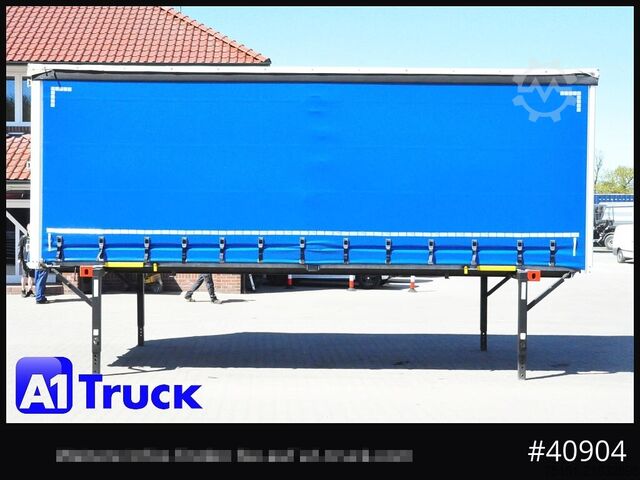 Swap body with flatbed & tarp WECON WPR 745, verzinkt, 2520  innen, Code XL, neue Plane