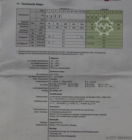 Flow meter Fischer DE45N50041PK03MW