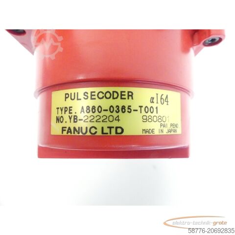 Fanuc Motor Fanuc A06B-0377-B577 AC Servo Motor SN: C989F2018 + A860-0365-T001 Pulsecoder