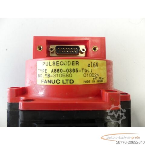 Control unit Fanuc A06B-0377-B577 AC Servo Motor SN:C017F1597 + A860-0365-T001 Pulsecoder