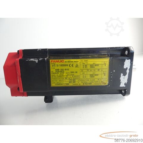 Fanuc Motor Fanuc A06B-1501-B102 Spindelmotor Seriennummer: C039J0970